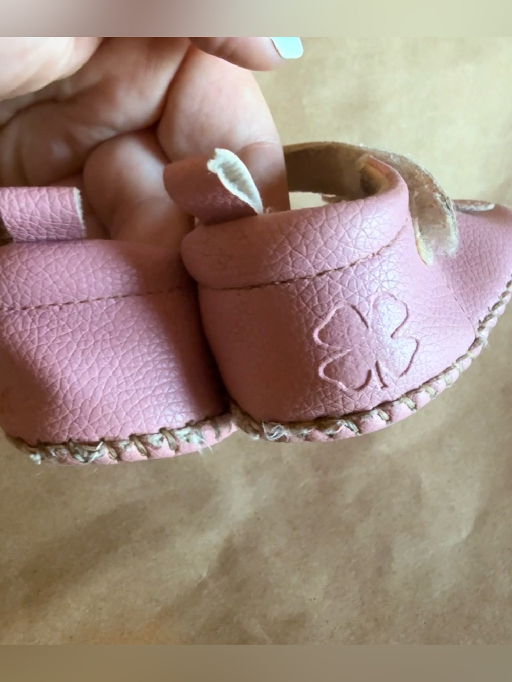 2 for $10 Lucky Brand Pink Baby Mary Jane Bow Shoes - Picture 3 of 3